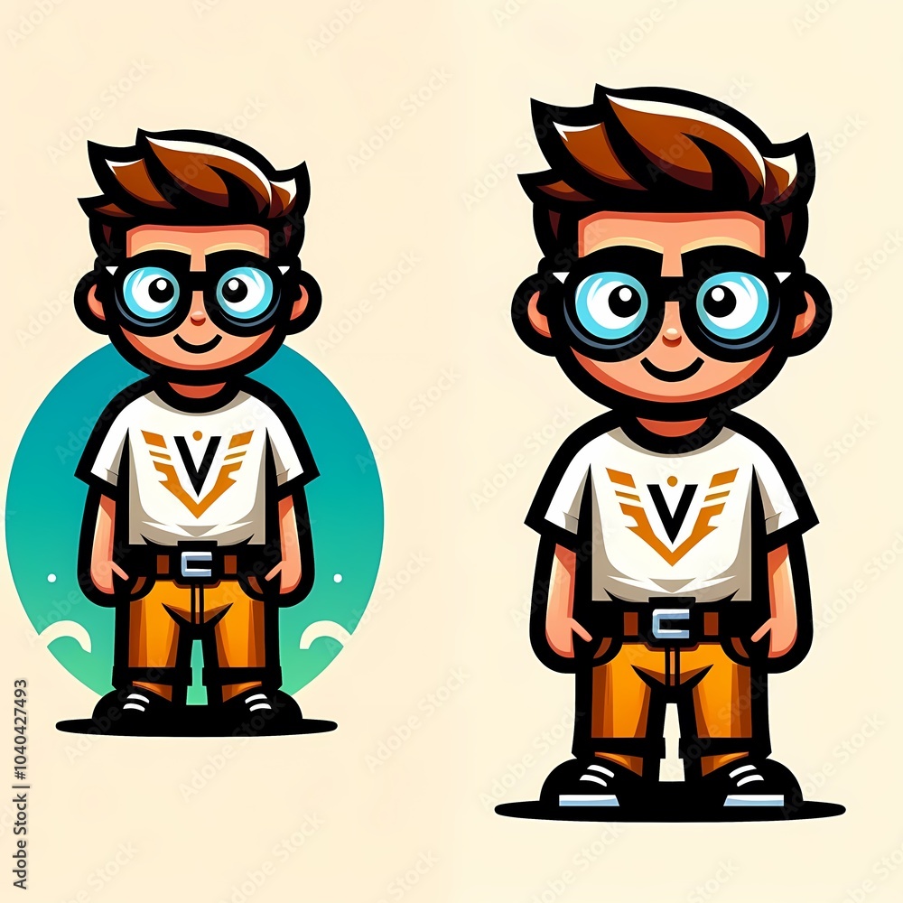 A boy vector illustration A boy vector illustration