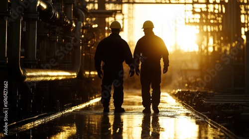 Plumbers and Pipefitters at Work in Industrial Setting
