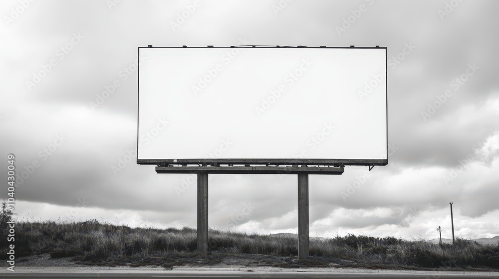 Obraz premium advertisement board as empty blank white