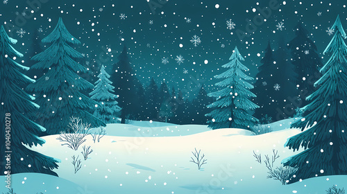 Peaceful winter forest landscapes serene and snow-covered scenes to evoke the holiday spirit. Forest Spirit. Illustration