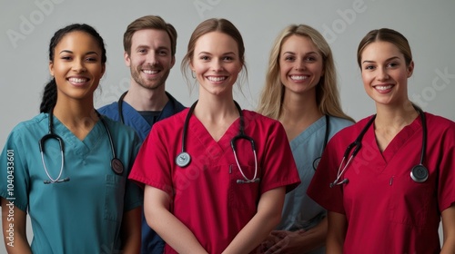 Group of Licensed Practical Nurses Smiling Together photo