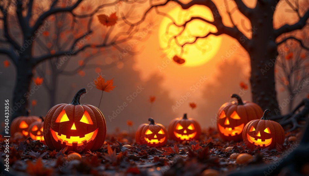 Halloween Background, Witches, Bats, Haunted Houses, Dark Forests and Halloween Themes with Copy Space Halloween Background, Witches, Bats, Haunted Houses, Dark Forests and Halloween Themes with Copy Space