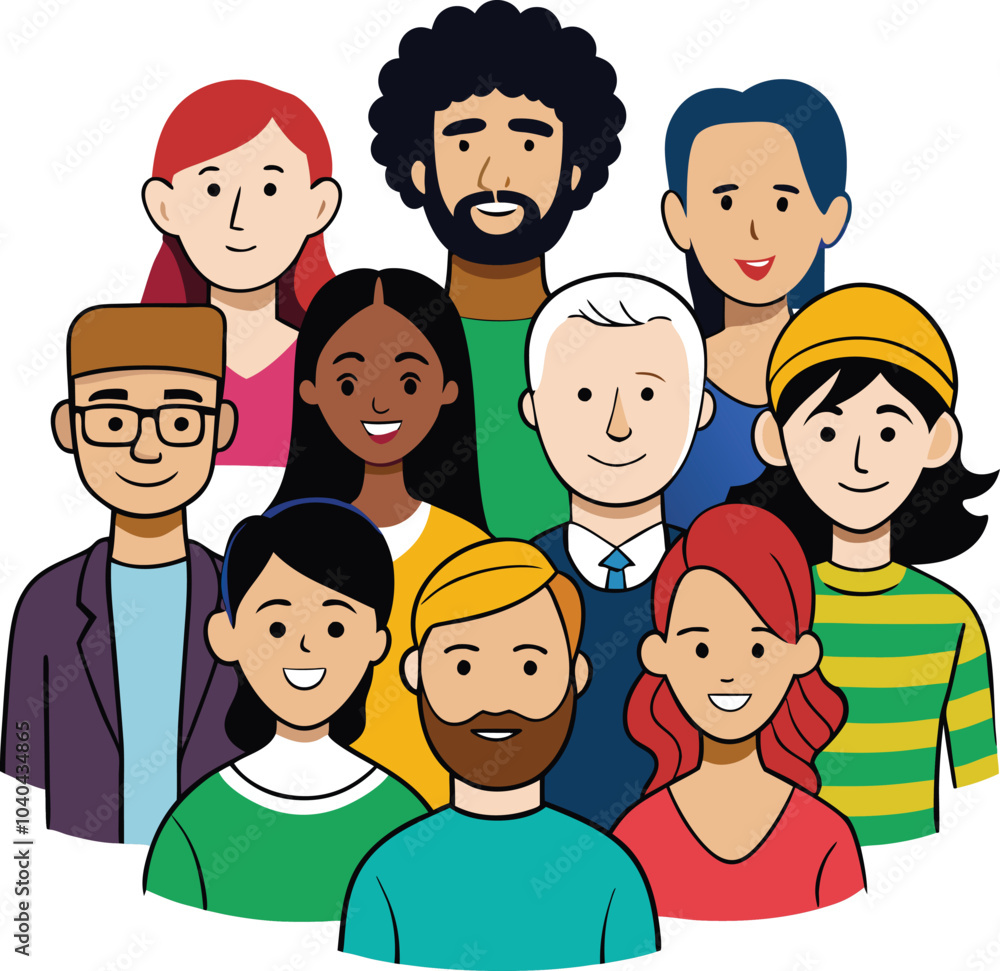 Diverse Team Unity: A vibrant group portrait of diverse individuals, showcasing inclusion and collaboration. Diverse Team Unity: A vibrant group portrait of diverse individuals, showcasing inclusion and collaboration.