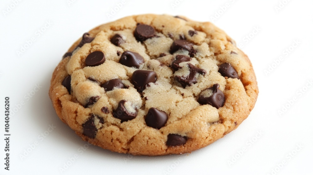 A Close-up of a Single Chocolate Chip Cookie A Close-up of a Single Chocolate Chip Cookie