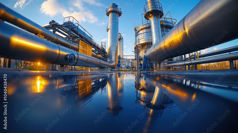 Industrial Pipe Infrastructure at Sunset Industrial Pipe Infrastructure at Sunset