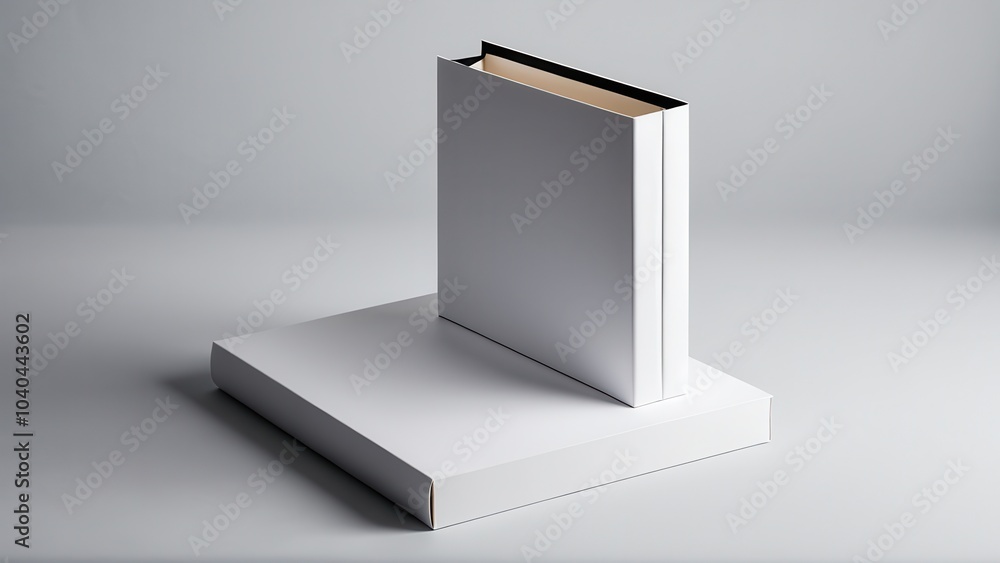 High-quality book slipcase mockup displaying a hardcover book and slipcase in a photorealistic environment. Ideal for showcasing custom designs or special editions. High-quality book slipcase mockup displaying a hardcover book and slipcase in a photorealistic environment. Ideal for showcasing custom designs or special editions.