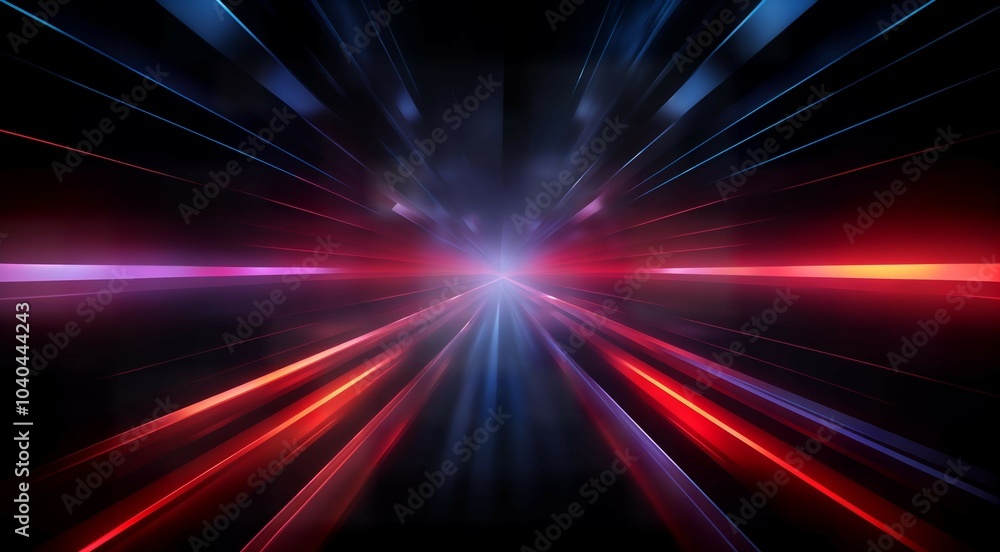 Abstract light trails create a dynamic sense of movement through a dark space, showcasing vibrant colors in a futuristic style Abstract light trails create a dynamic sense of movement through a dark space, showcasing vibrant colors in a futuristic style