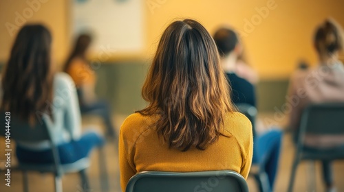 Group Therapy Session with Young People Discussing Their Lives