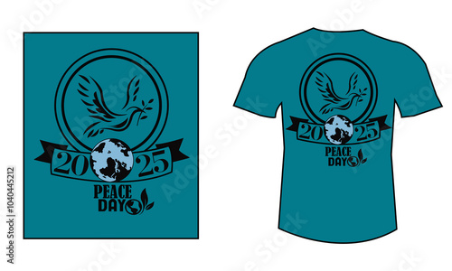 T-shirt design about international peace day