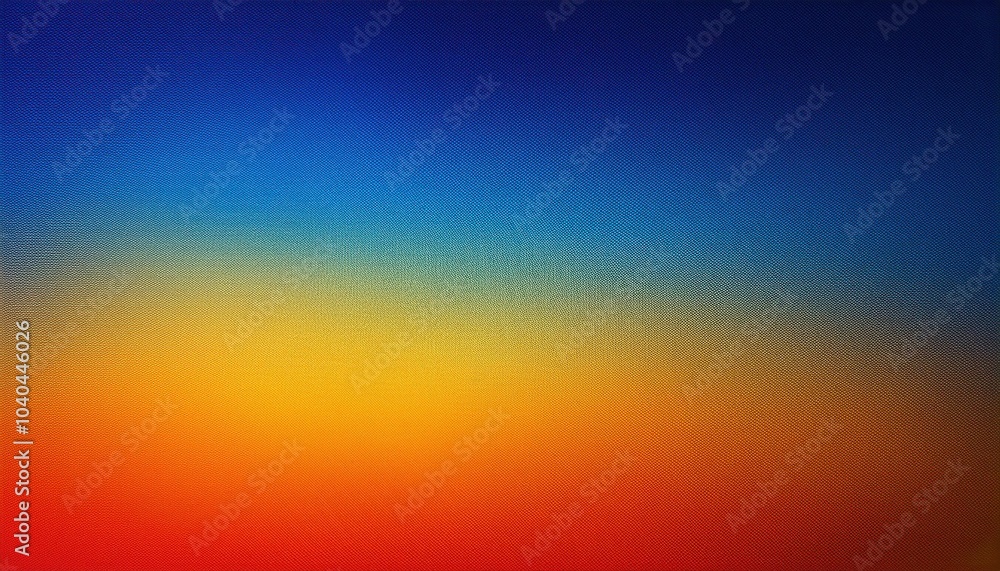 Obraz premium Vibrant Abstract Flag Inspired Gradient Art. Bold Fusion of Yellow, Red, and Blue Symbolizing National Unity Across Chad, Moldova, Romania, and Colombia with a Smooth Transition Between Patriotic Hues