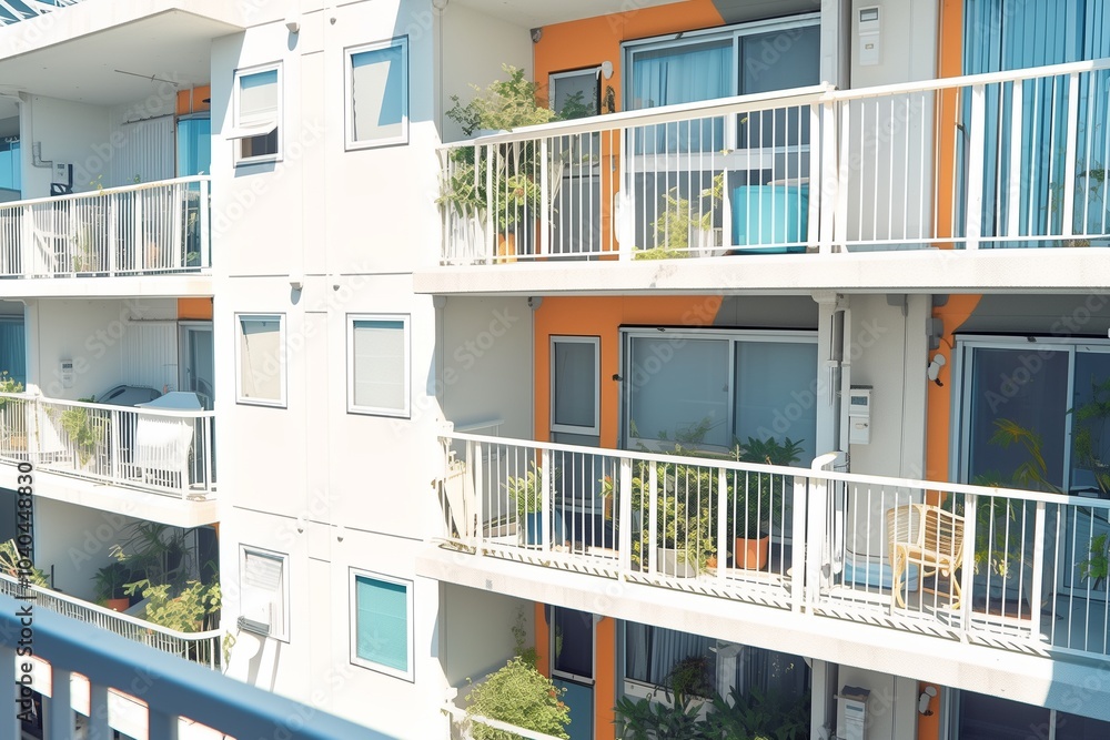 Fototapeta premium Apartment room with balcony