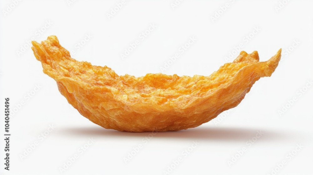 A Single Fried Bird's Nest on White Background A Single Fried Bird's Nest on White Background