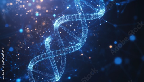 Abstract digital illustration of DNA helix.