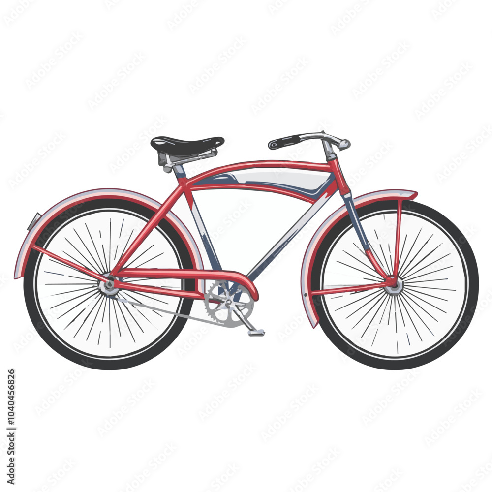 Fototapeta premium A beautyfull bike silhouette vector style with white background
