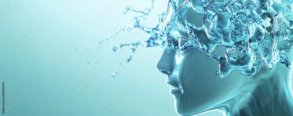 A serene silhouette of a human head with flowing water, symbolizing tranquility and fluidity in thought and emotion. A serene silhouette of a human head with flowing water, symbolizing tranquility and fluidity in thought and emotion.