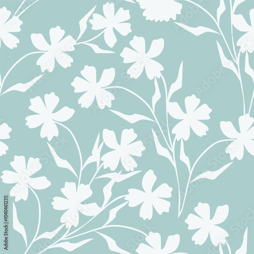 abstract a solid multicolor small and big flower mixed vector pattern arrangement with medium color, all over vector design with white background illustration digital