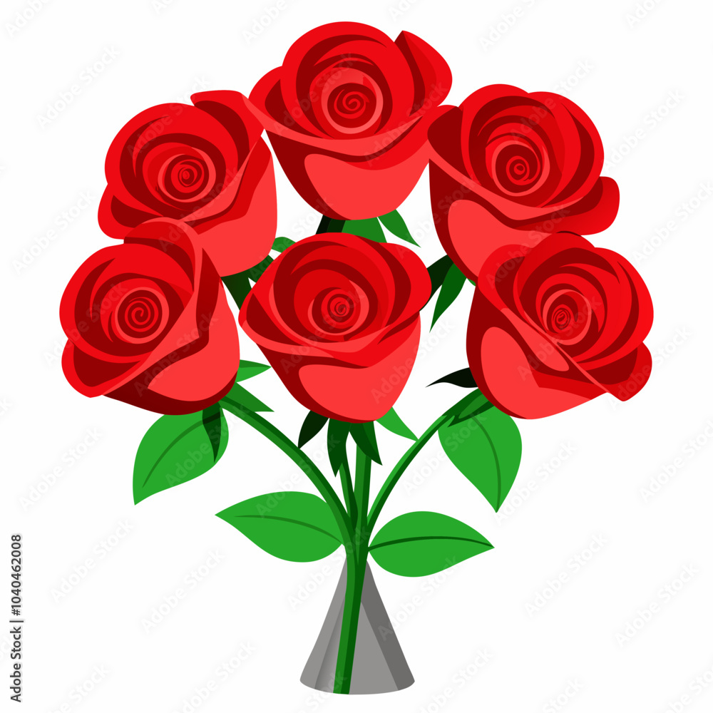 Bouquet of red roses vector illustration Bouquet of red roses vector illustration