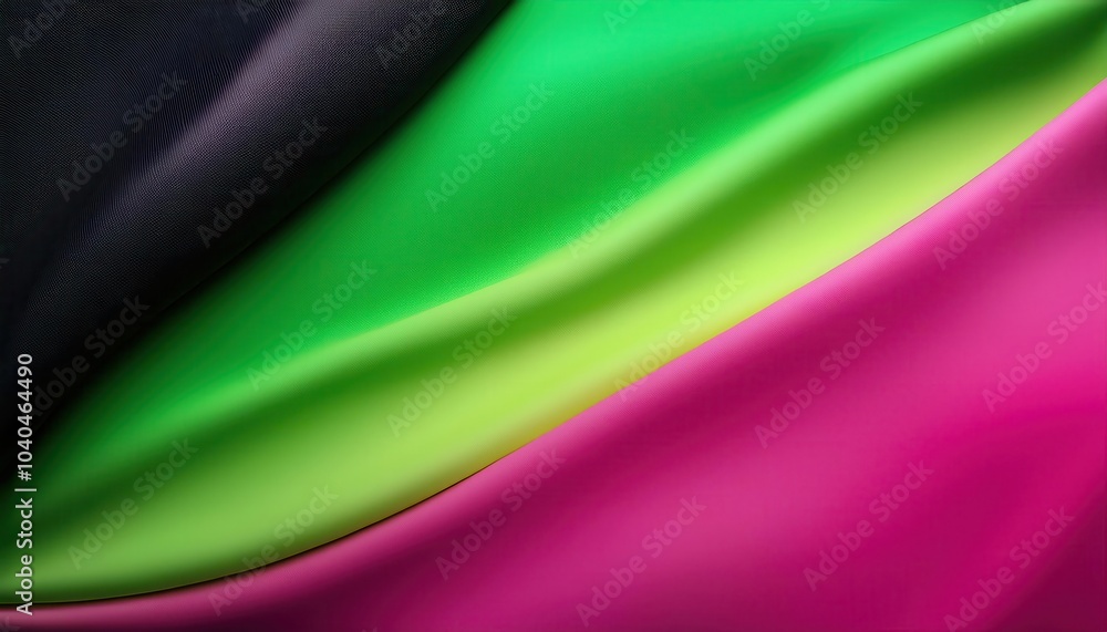 Vibrant Flowing Fabric Waves. Bold Blend of Pink, Green, and Black Textured Layers for Dynamic Backgrounds, Design Concepts, or Marketing Posters with Ample Copy Space for Text or Logos Vibrant Flowing Fabric Waves. Bold Blend of Pink, Green, and Black Textured Layers for Dynamic Backgrounds, Design Concepts, or Marketing Posters with Ample Copy Space for Text or Logos