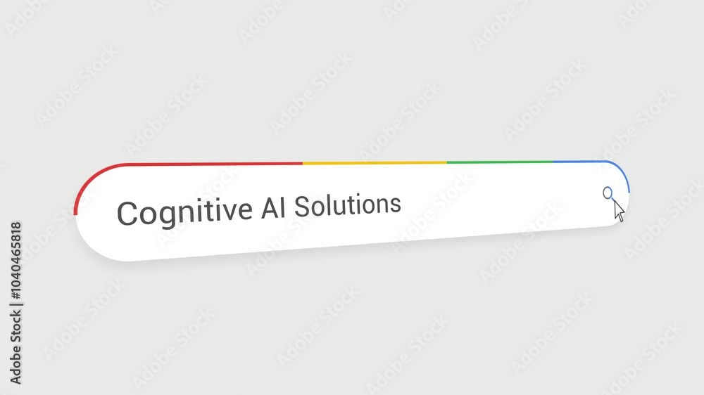 Typing Cognitive AI Solutions in Search Bar Animation | Close-Up Search Engine Interface | Web Search for Cognitive AI Solutions | Internet Browsing, Technology, and Digital Marketing Animation Video Typing Cognitive AI Solutions in Search Bar Animation | Close-Up Search Engine Interface | Web Search for Cognitive AI Solutions | Internet Browsing, Technology, and Digital Marketing Animation Video