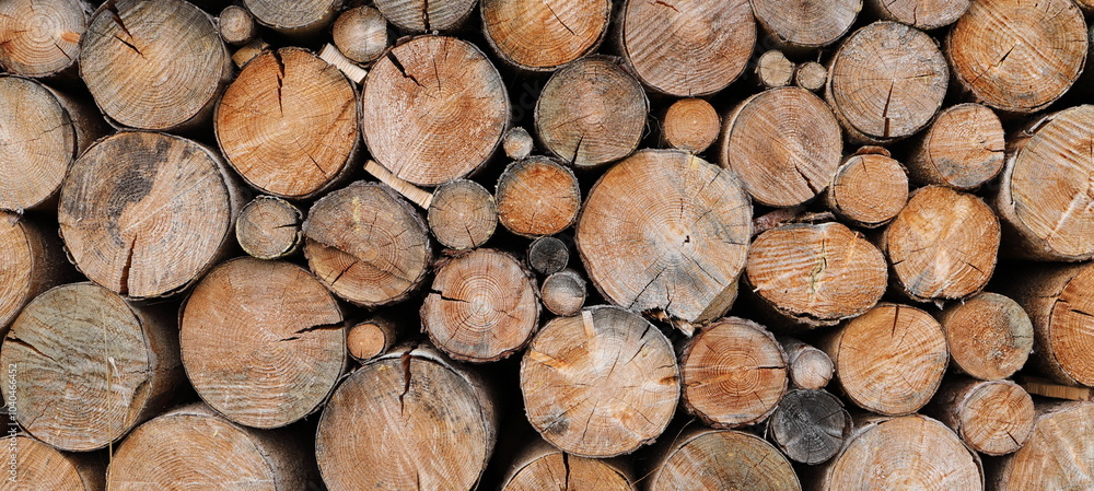 different round wooden disks as a background on a board different round wooden disks as a background on a board