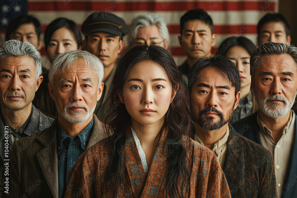 cover image for special news report on East Asian immigrants in the United States with real looking people. cover image for special news report on East Asian immigrants in the United States with real looking people.