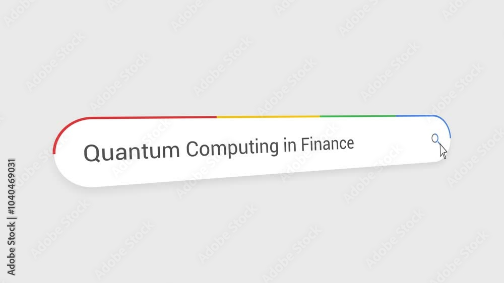 Typing Quantum Computing in Finance in Search Bar Animation | Close-Up Search Engine Interface | Web Search for Quantum Computing in Finance | Internet Browsing, Technology Typing Quantum Computing in Finance in Search Bar Animation | Close-Up Search Engine Interface | Web Search for Quantum Computing in Finance | Internet Browsing, Technology