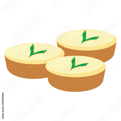 Kue apem or apem Indonesian dessert vector clip art image