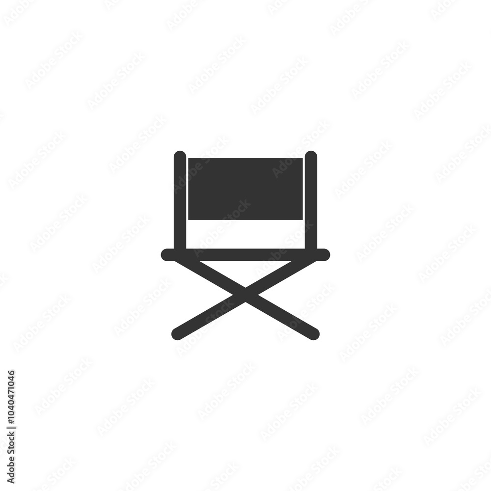 Film director chair icon isolated on transparent background Film director chair icon isolated on transparent background