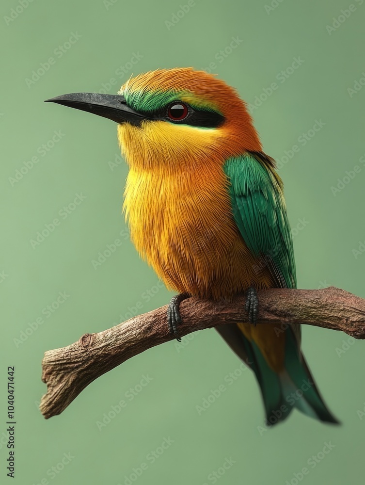 Fototapeta premium Bird perched on tree branch