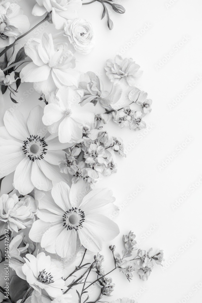White Flowers on White Surface White Flowers on White Surface