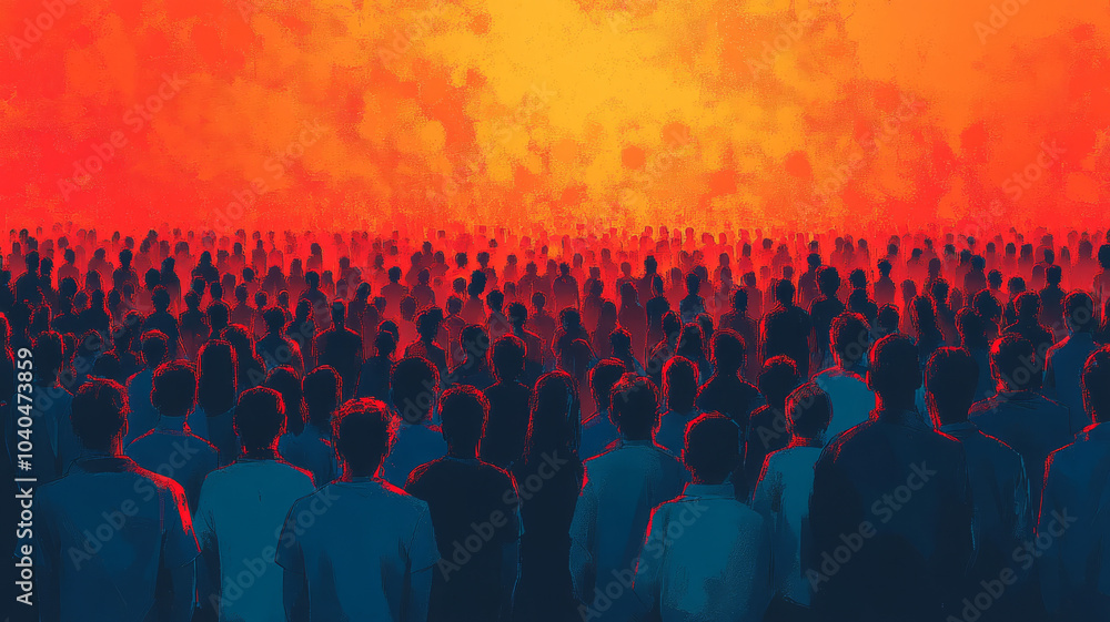 Obraz premium People safety crowds public ,generative ai
