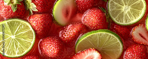 Refreshing Chilled Strawberry Lime Juice Delight