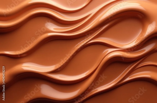 Background of waves of melted chocolate (white, milk, bitter, dark). World Chocolate Day concept