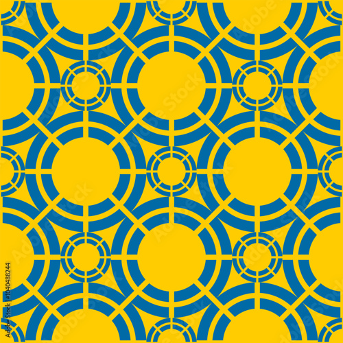 sweden flag circle pattern. mandala background. vector illustration