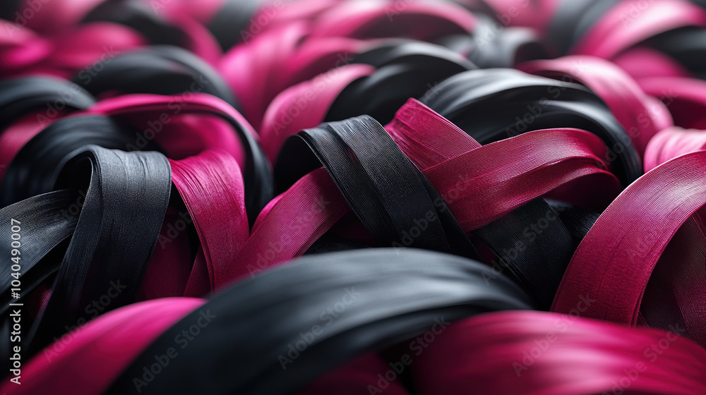 Fototapeta premium A vibrant collection of colorful ribbons in various shades, perfect for crafting and festive decorations.