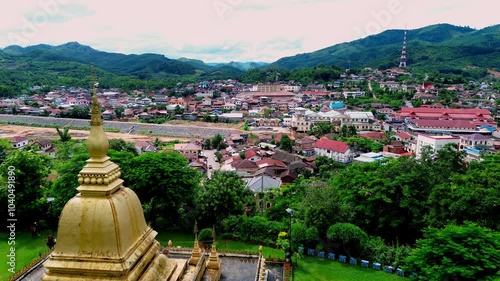 temple, buddha statue Meuang Xai Oudomxay Province photo