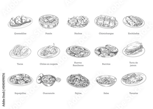 Mexican food set