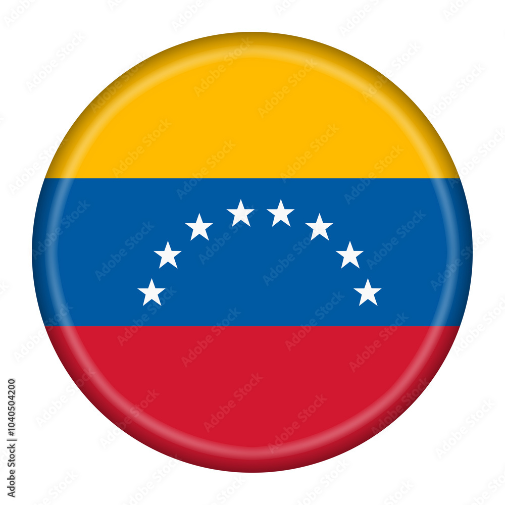 Venezuela flag button illustration with clipping path Venezuela flag button illustration with clipping path