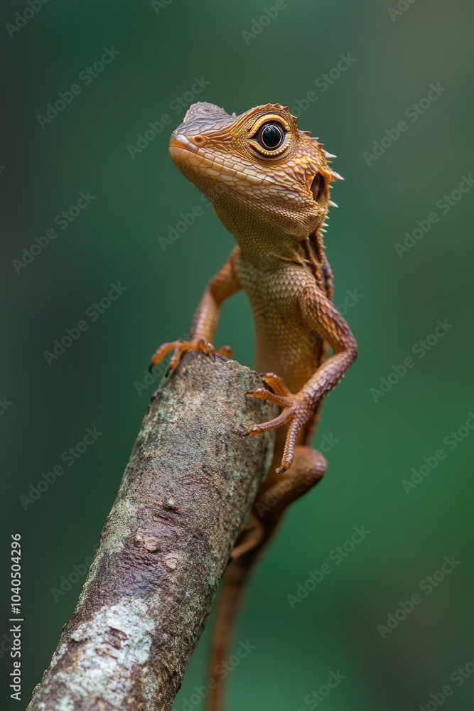Fototapeta premium Lizard on Tree Branch