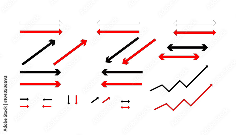28 different black and red arrows for convincing layouts and perfect design. EPS-Format 28 different black and red arrows for convincing layouts and perfect design. EPS-Format