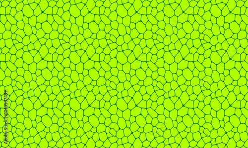 Green cells vector backdrop. Fresh greenery background. Vegetarian template wallpaper. Seeds illustration for agro, eco, organic designs biology cards. voronoi backdrop. Plant leaf close up texture