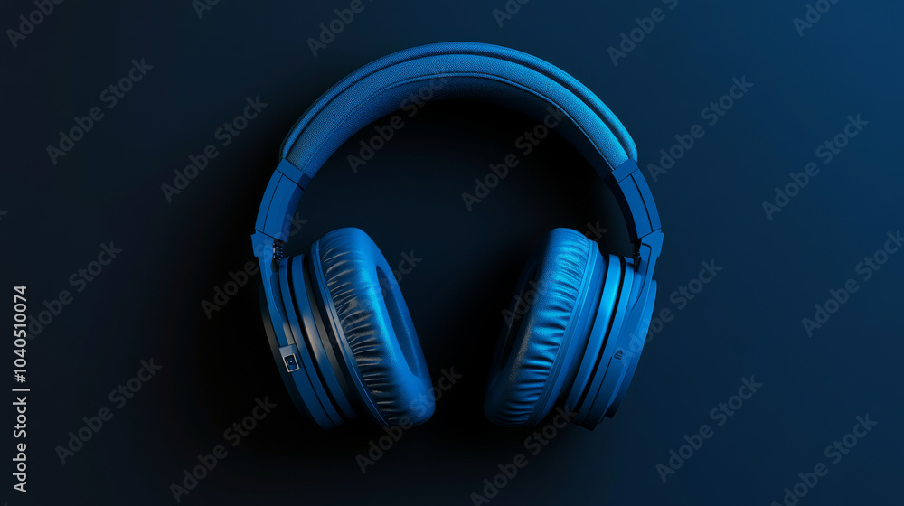 3D rendering of classic blue wireless headphones isolated, serving as an illustration of an audio technology icon.
3D rendering of classic blue wireless headphones isolated, serving as an illustration of an audio technology icon.