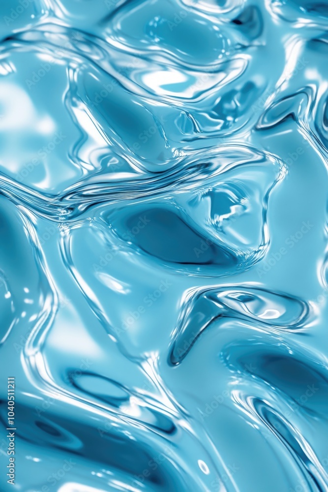 Blue Liquid Surface Close Up Blue Liquid Surface Close Up