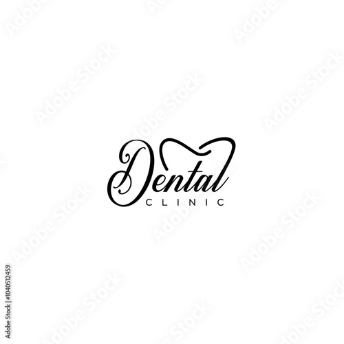 signature letter dental logo design