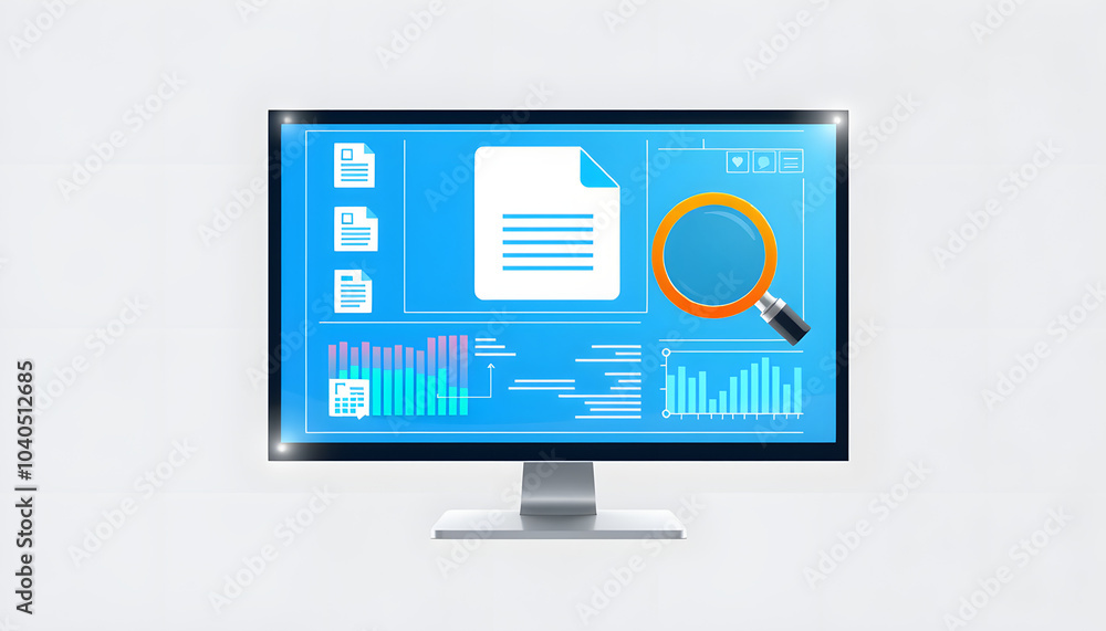 Document management concept, check electronic documents on digital documents on virtual screen Document Management System and process automation to efficiently document paperless operate isolated wi Document management concept, check electronic documents on digital documents on virtual screen Document Management System and process automation to efficiently document paperless operate isolated wi