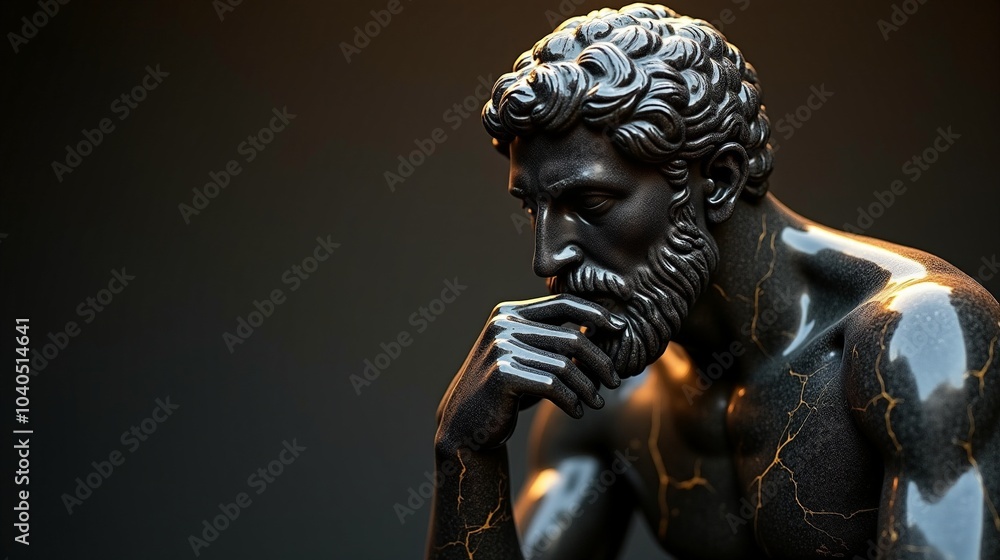Stoic Greek And Roman Statues, Stoics And Stoicism, Philosophy, Motivational And Inspirational Themes With Copy Space Stoic Greek And Roman Statues, Stoics And Stoicism, Philosophy, Motivational And Inspirational Themes With Copy Space