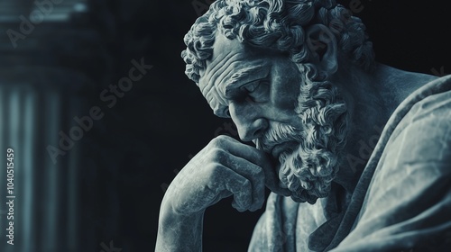 Obraz na płótnie Inspirational Greek and Roman Stoic Statues for Motivational Philosophy
w salonie