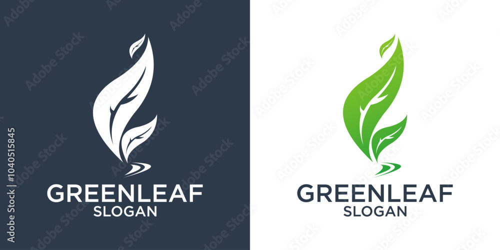 green leaf logo design vector green leaf logo design vector