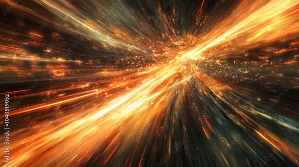 A captivating scene of luminous data flow with swirling rays and explosive elements, representing the excitement of hyper-speed travel, against a rich background, without people, without text, without A captivating scene of luminous data flow with swirling rays and explosive elements, representing the excitement of hyper-speed travel, against a rich background, without people, without text, without
