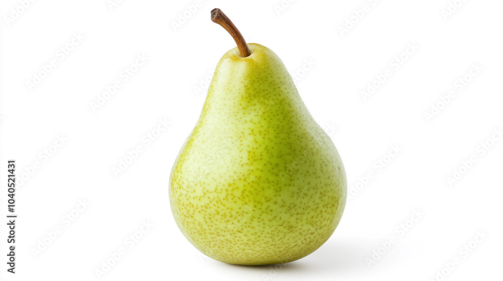 Fresh Green Pear Fruit Isolated on White Background Fresh Green Pear Fruit Isolated on White Background